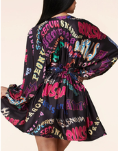 Load image into Gallery viewer, Nakia Graffiti Mini Flare Dress