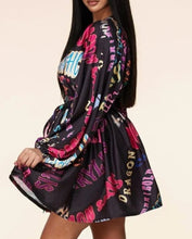 Load image into Gallery viewer, Nakia Graffiti Mini Flare Dress