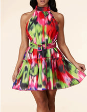 Load image into Gallery viewer, Ava Print Mini Flare Dress