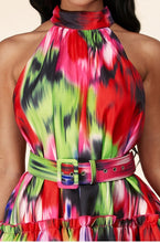Load image into Gallery viewer, Ava Print Mini Flare Dress