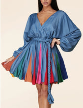 Load image into Gallery viewer, ✨Raquel Twirl Denim Mini Flare Dress✨