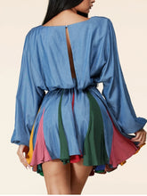 Load image into Gallery viewer, ✨Raquel Twirl Denim Mini Flare Dress✨