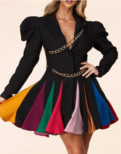 Load image into Gallery viewer, Raquel Twirl Black Mini Flare Dress Pre-Order
