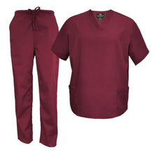 Load image into Gallery viewer, Natural Uniforms (brand) Unisex V Neck Scrub Set