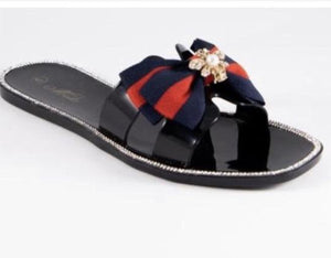 New Style "Bee Bow" Sandals - Black - INSTOCK NOW!!!