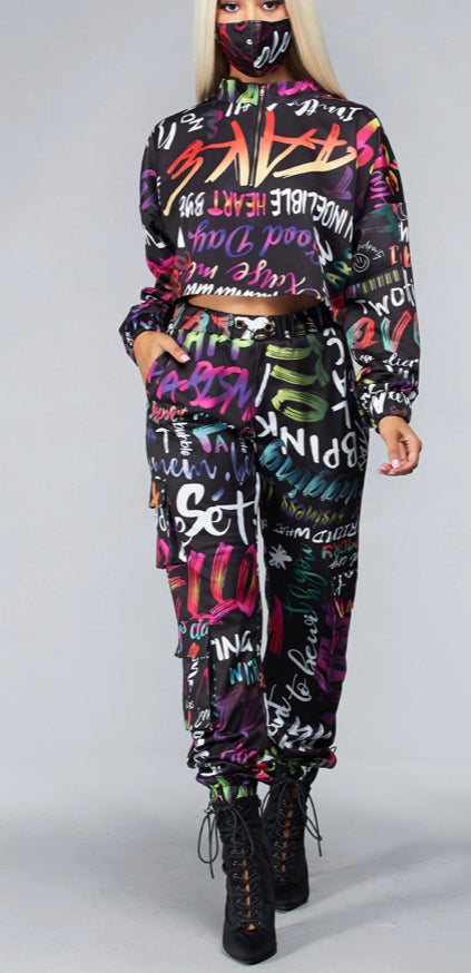 🔥Nakia Graffiti Pant Set🔥