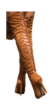 Load image into Gallery viewer, Lace Thigh High Boot
