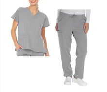 Load image into Gallery viewer, Hey Collection Cargo Mock Wrap  Scrub Set
