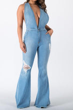 Load image into Gallery viewer, 🔥Carina Denim Criss Cross Jumpsuit🔥
