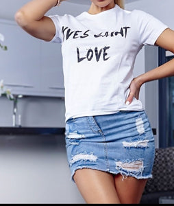 Yves Saint Love Slogan Top