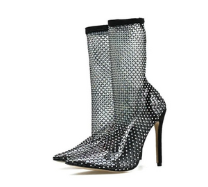 Rhinestone Sock Boots