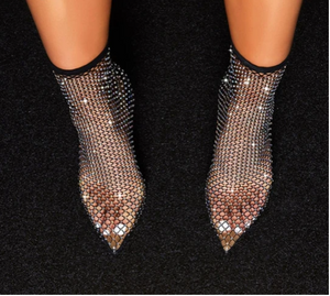 Rhinestone Sock Boots