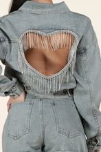 Load image into Gallery viewer, Sweetheart Denim Short Set
