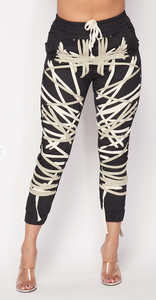 Lace-Up Natural Color Pants Pre-Order