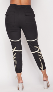 Lace-Up Natural Color Pants Pre-Order