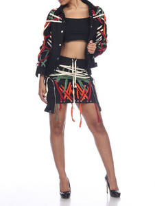 Lace-Up Colorful Skirt Pre-Order