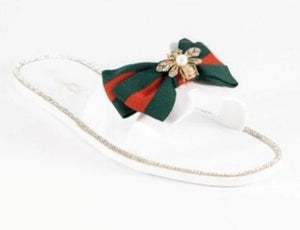 New Style "Bee Bow" Sandals - White INSTOCK NOW!!!